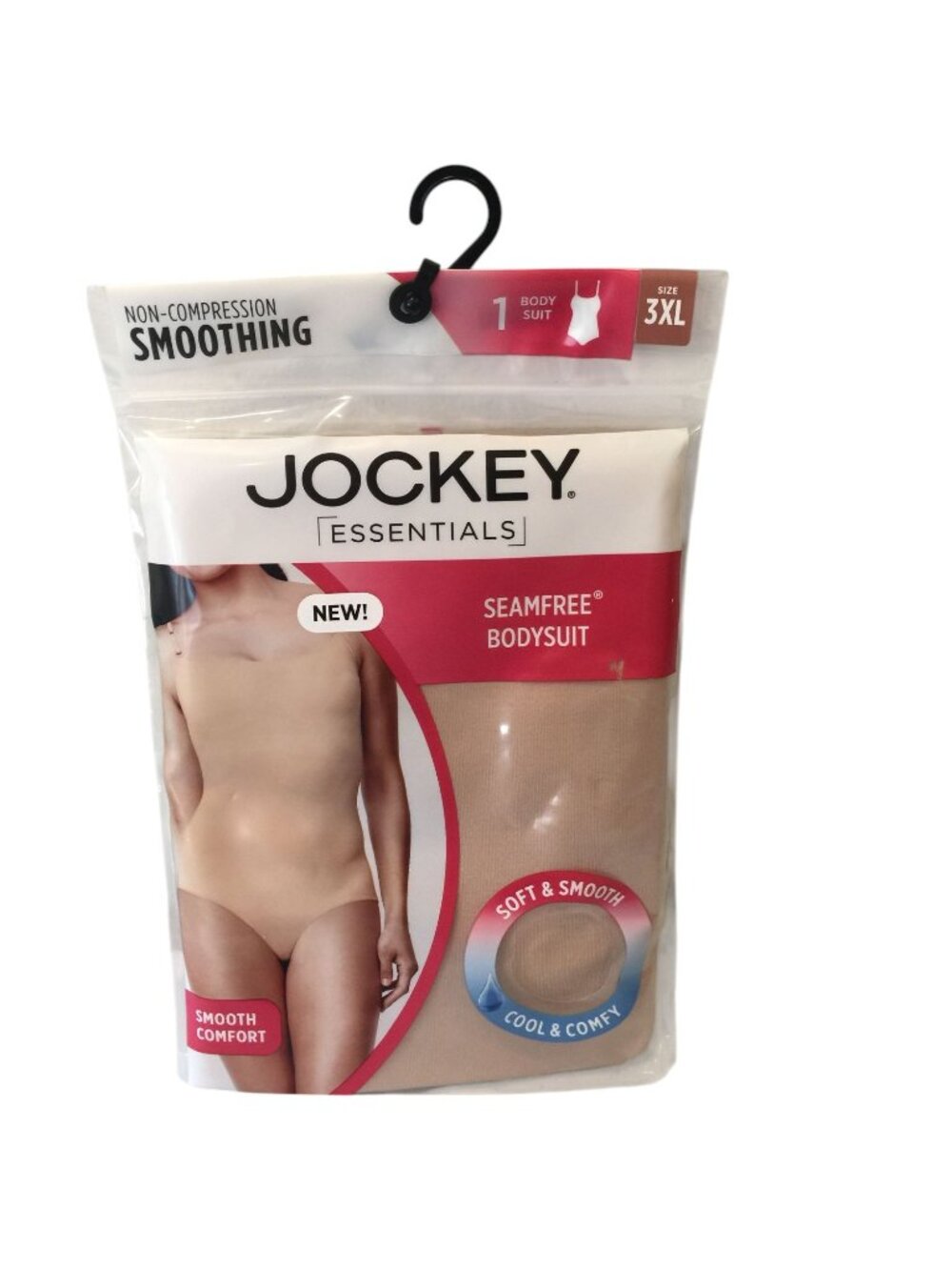 JOCKEY Ladies 3XL Non-Compression Smoothing Bodysuit Nude Seamfree